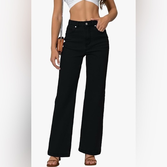 Classic Black Women's Mid-Rise Jeans - Picture 1 of 7